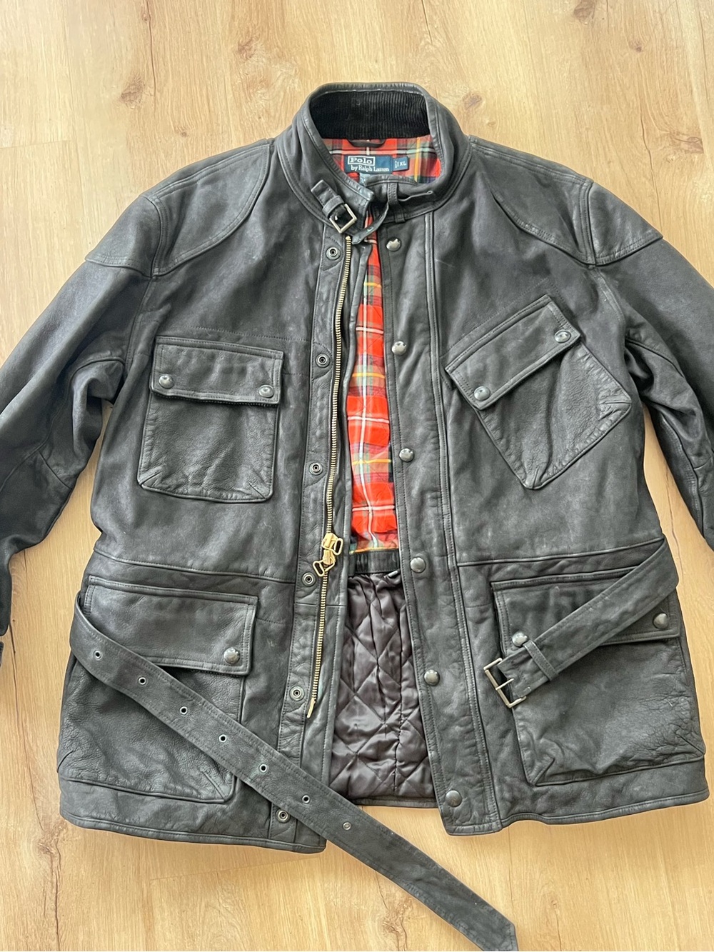 Vintage Ralph Lauren Men Leather Field Barn Jacket XL